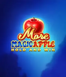 Discover the spellbinding allure of More Magic Apple Hold and Win Slot by 3 Oaks Gaming, showcasing a shimmering red apple on a rich blue background. This graphic conveys the magical theme of the game. Suited for those enchanted by fairy-tale slots, the vibrant colors and enticing artwork draw players into the game's magical world. 